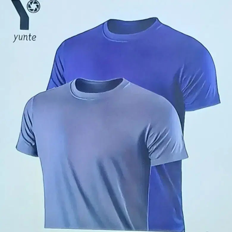 [BUNJANG] YoonTe Short Sleeve T-Shirt Navy/Purple / 윤테 반팔 티셔츠 남색/보라색