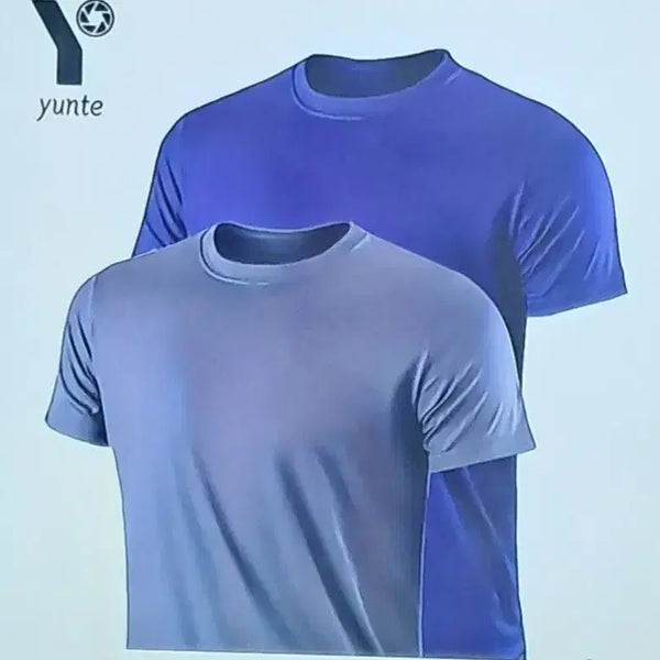 [BUNJANG] YoonTe Short Sleeve T-Shirt Navy/Purple / 윤테 반팔 티셔츠 남색/보라색