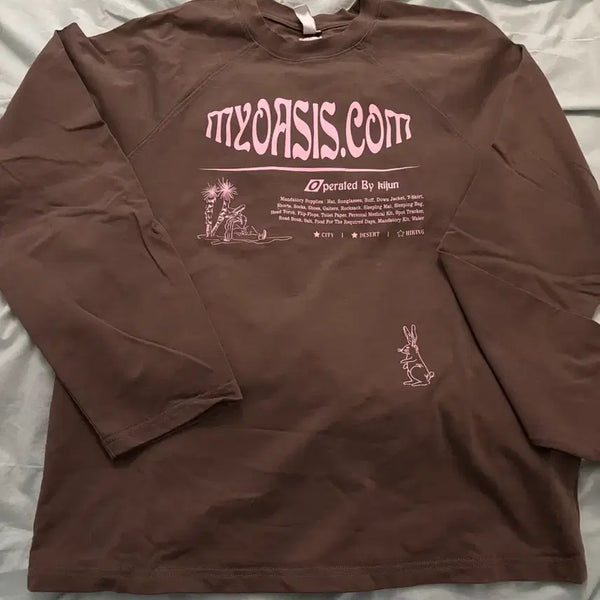 [BUNJANG] Kijun Long Sleeve T-Shirt Brown / [kijun] 기준 긴팔티셔츠