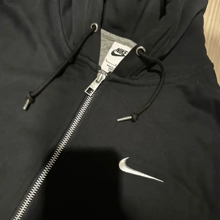 [BUNJANG] Nike Black Hooded Zip-Up Hoodie L / 나이키 후드집업 블랙 L