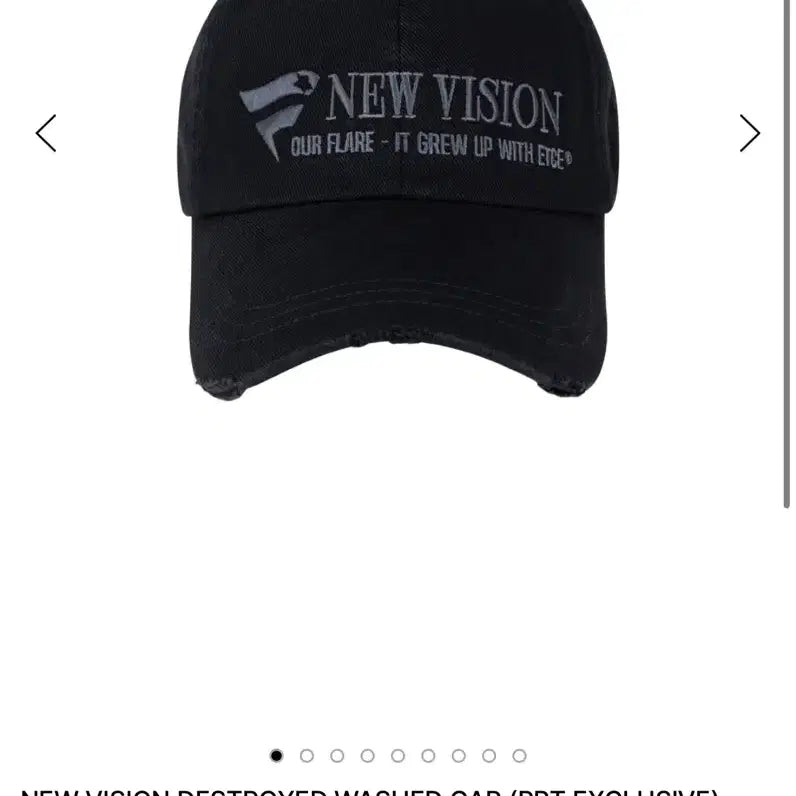 [BUNJANG] ETCE New Vision Distressed Washing Cap Black L / ETCE 뉴비전 디스트로이드 워싱 캡 블랙 L