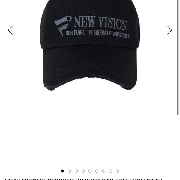 [BUNJANG] ETCE New Vision Distressed Washing Cap Black L / ETCE 뉴비전 디스트로이드 워싱 캡 블랙 L