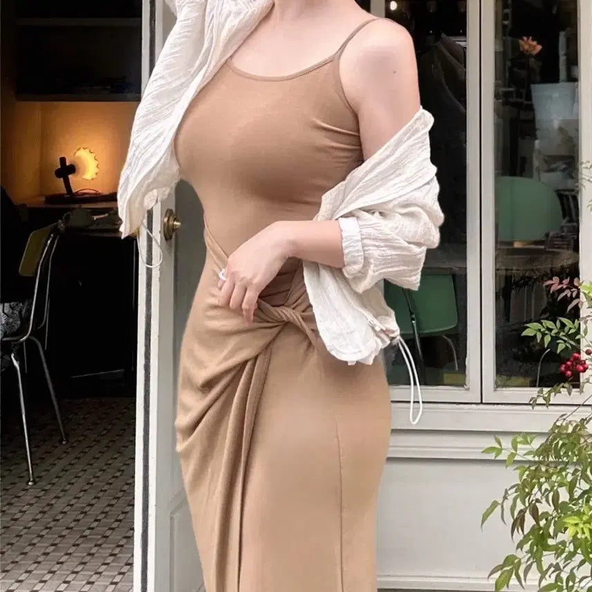 [BUNJANG] Oreulbi Twisted Sleeveless Dress / 오를비 꼬임 나시 원피스