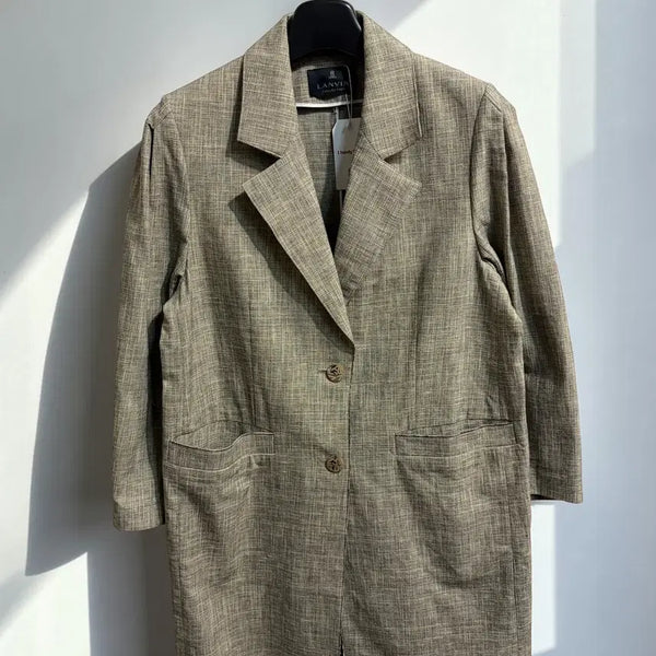[BUNJANG] Lanvin Collection Linen Blend Long Jacket / 랑방 컬렉션 린넨 블렌드 롱 재킷