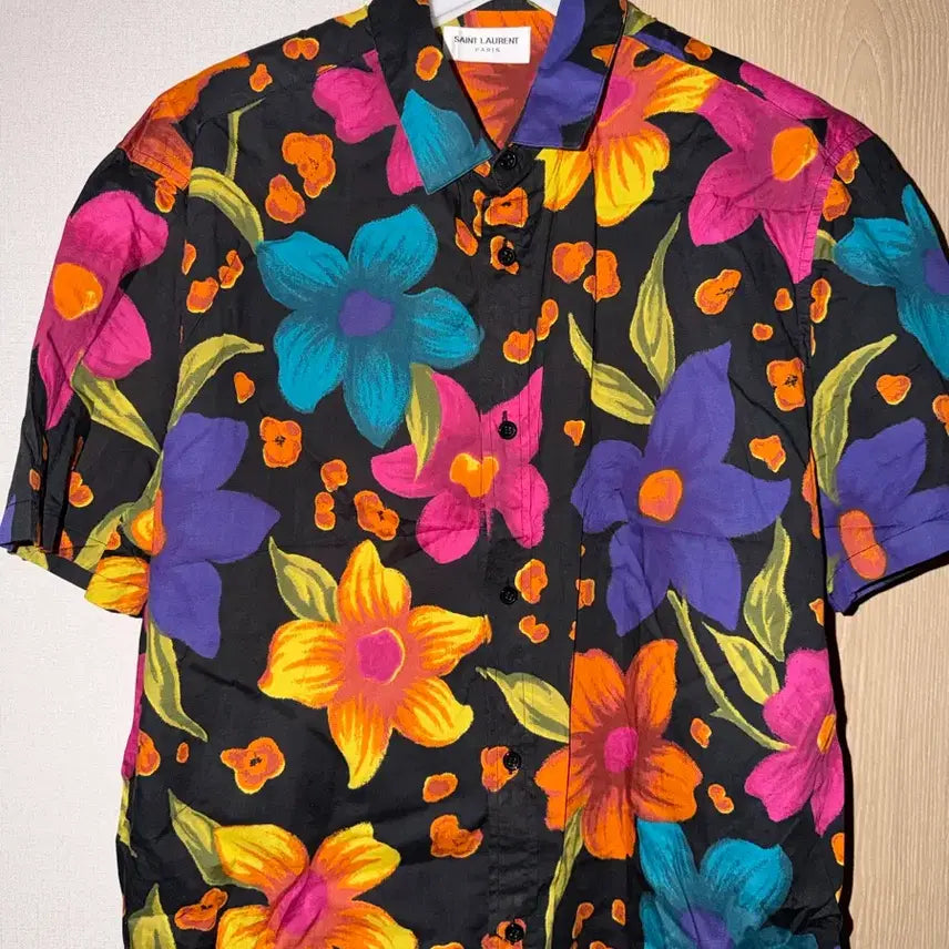 [BUNJANG] Saint Laurent Floral Short Sleeve Shirt (V worn) / [BTS 뷔님 착용]Saint Laurent Floral Short Sleeve shirt