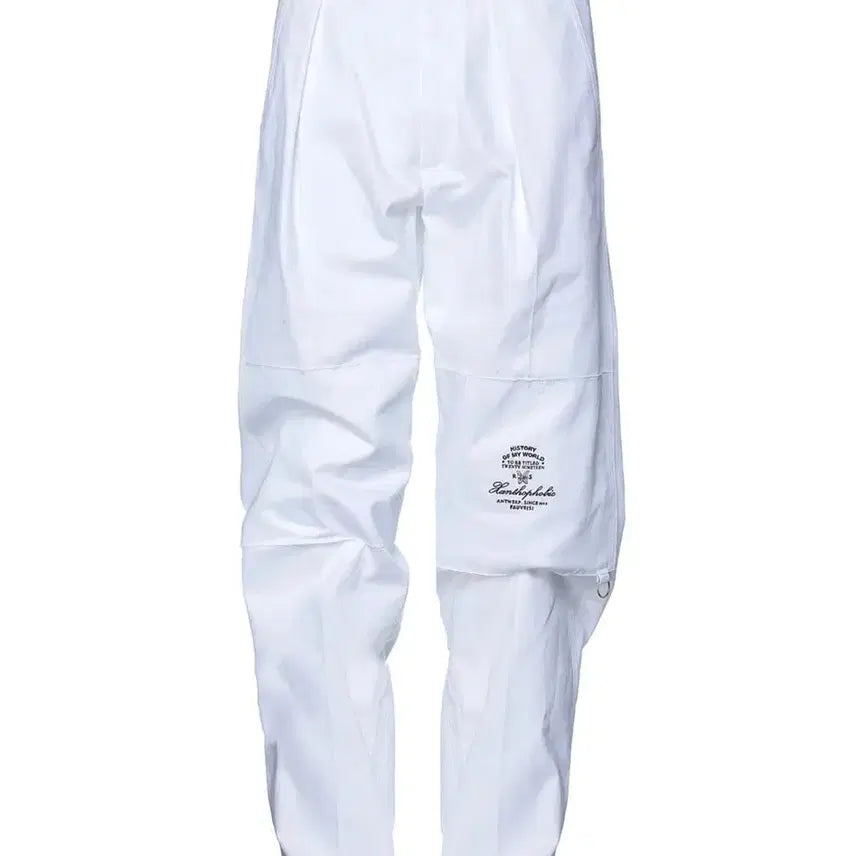 [BUNJANG] Raf Simons Ring Panel Embroidered Wide Pants White / [46]라프시몬스 링 패널 자수 와이드 팬츠 화이트