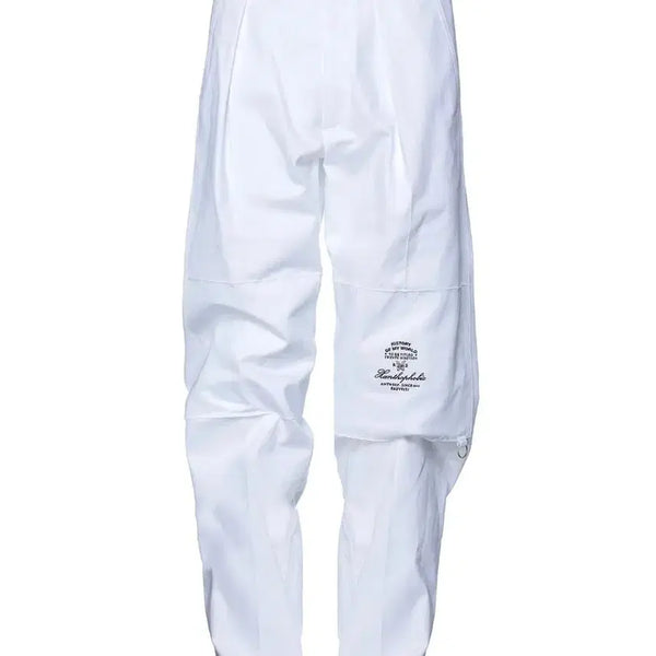 [BUNJANG] Raf Simons Ring Panel Embroidered Wide Pants White / [46]라프시몬스 링 패널 자수 와이드 팬츠 화이트