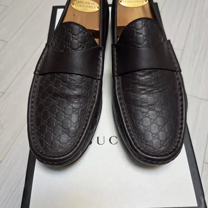 [BUNJANG] GUCCI Microguccissima Leather Driving Shoes Loafers UK 8.5 (US 9.5) / [GUCCI] 마이크로시마 드라이빙 슈즈(페니 로퍼)