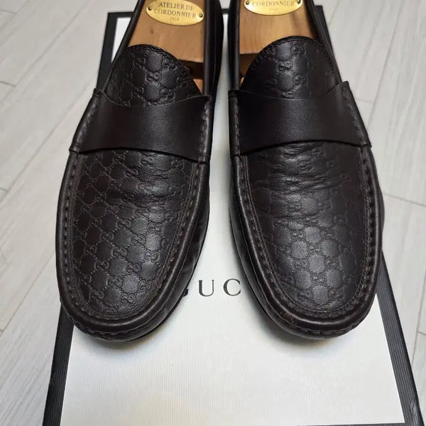 [BUNJANG] GUCCI Microguccissima Leather Driving Shoes Loafers UK 8.5 (US 9.5) / [GUCCI] 마이크로시마 드라이빙 슈즈(페니 로퍼)