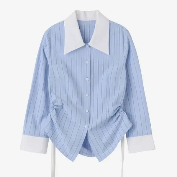 [BUNJANG] Sculptor Shurace Shirring Shirt Classic Blue / (S) 스컬프터 슈레이스 셔링 셔츠 클래식블루