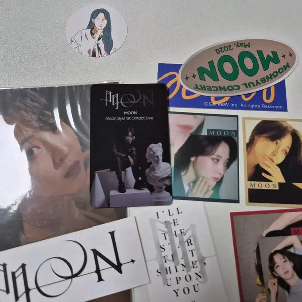 [BUNJANG] Moonbyul Ontact Live Sticker Set Bundle / (택포) 문별 ontact 라이브 문 스티커 세트 2종 일괄