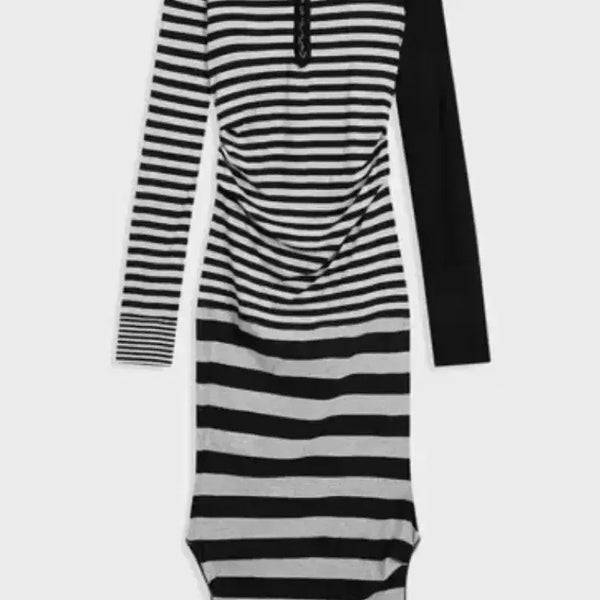 [BUNJANG] OUI YEE STRIPE CONVERTIBLE HOOK TOP DRESS / 오픈 Yy 오픈와이와이 STRIPE CONVERTIBLE HOOK TOP DRESS