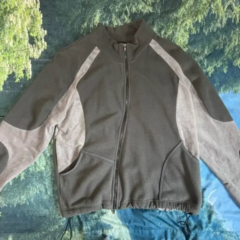 [BUNJANG] Flare Up Division Suede Fleece Jacket (Dark Grey) / 플레어업 디비전 스웨이드 플리스 재킷