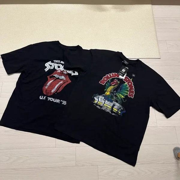 [BUNJANG] Rolling Stones Graphic T-Shirt Bundle (Size 105) / (땡처리)TOP10 롤링스톤즈 반팔티(105)