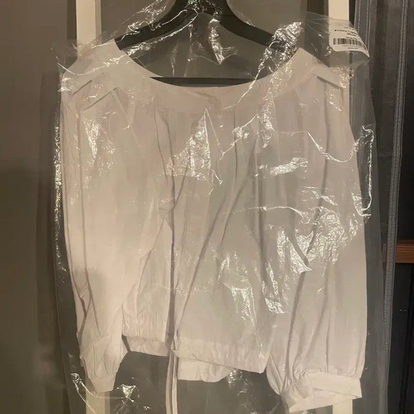 [BUNJANG] Nominate Volume Crop Blouse White / 노미나떼 볼륨 크롭 블라우스 화이트