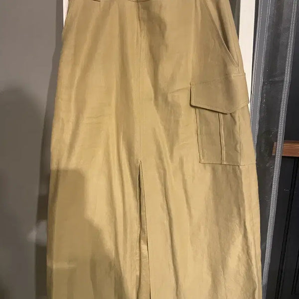 [BUNJANG] Nominate Olivia Pocket Slit Skirt Beige / 노미나떼 올리비아 포캣 슬릿스커트 베이지