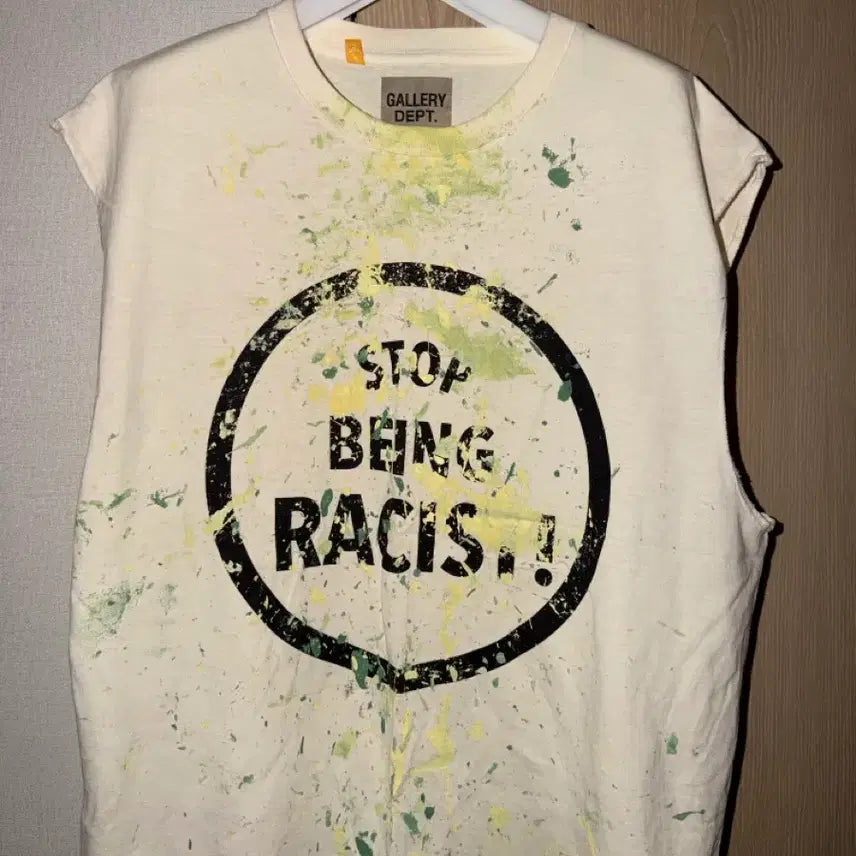 [BUNJANG] Gallery Dept. Stop Being Racist Paint Splatter Tank Top / Gallery Dept. Stop Being Racist
