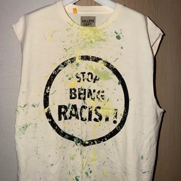 [BUNJANG] Gallery Dept. Stop Being Racist Paint Splatter Tank Top / Gallery Dept. Stop Being Racist