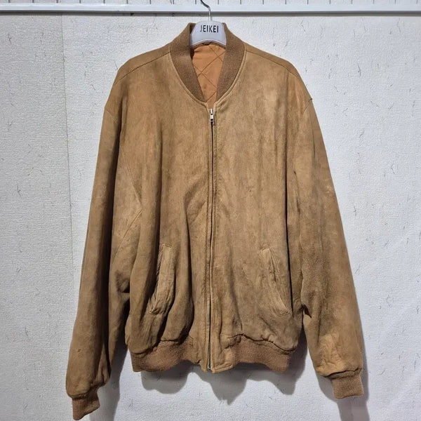 [BUNJANG] Burberry Vintage Suede Bomber Jacket Camel / 빈티지 버버리 스웨이드 봄버 자켓 카멜