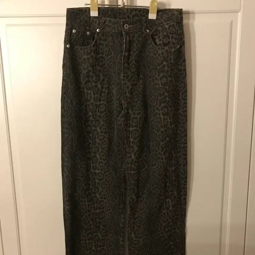 [BUNJANG] Vintage Leopard Print Cotton Pants / 빈티지 레오파드 호피 팬츠 갸루 대장템 샵오공이