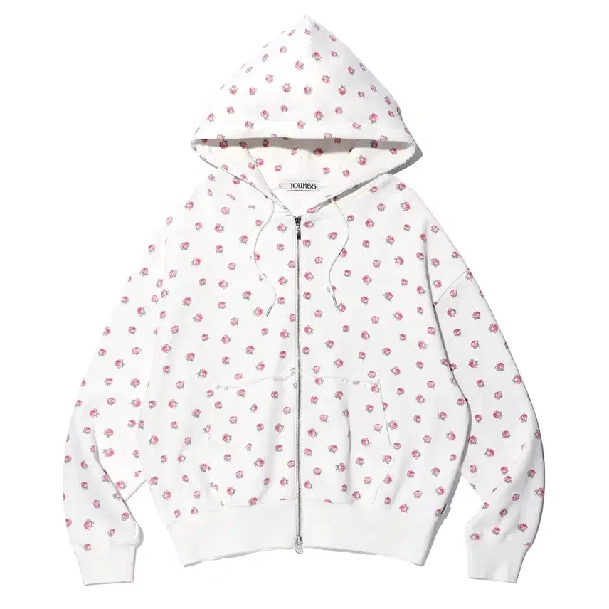 [BUNJANG] Youhee Flower Pattern Hooded Zip-Up / 유희 플라워 패턴 후드집업