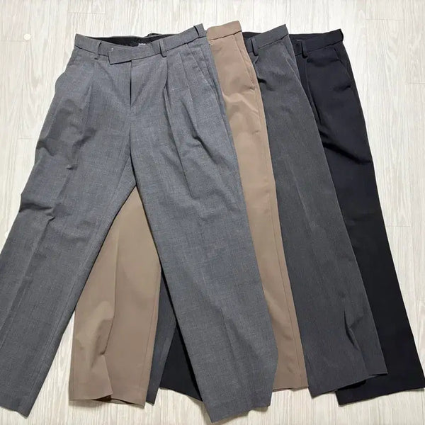 [BUNJANG] Musinsa Standard Wide Slacks (4 Pairs) / [31] 무신사 스탠다드 와이드슬랙스 4벌