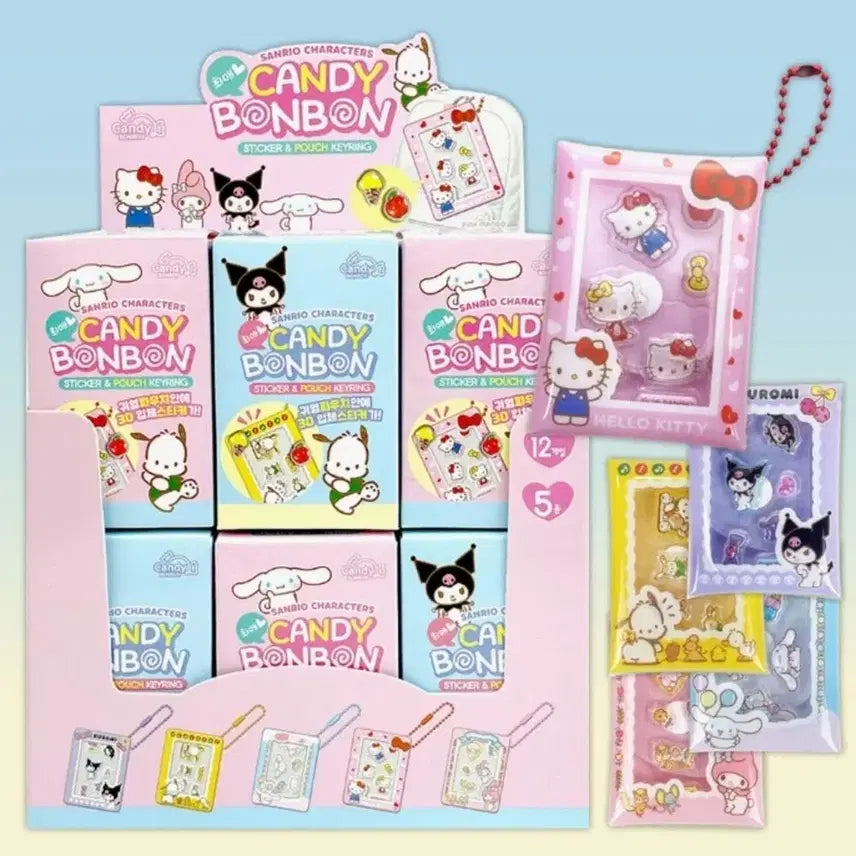 [BUNJANG] Sanrio Pochacco Candy Bonbon Sticker & Pouch Keychain / 포차코 캔디 봉봉 스티커&파우치 키링