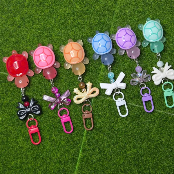 [BUNJANG] Beaded Turtle Charm Keychain / 통통거북키링 비즈키링