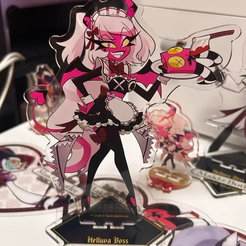 [BUNJANG] Helluva Boss Collaboration Cafe Verosica Mayday Acrylic Stand & Mini Acrylic Set / 헬루바보스 콜라보 카페 베로시카메이데이 굿즈 팝니다