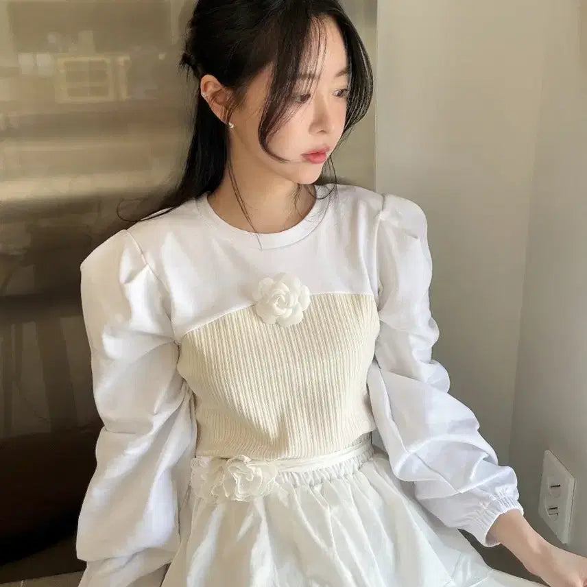 [BUNJANG] Coco Color-Block T-Shirt Beige / 제작 코코배색티 베이지 새제품