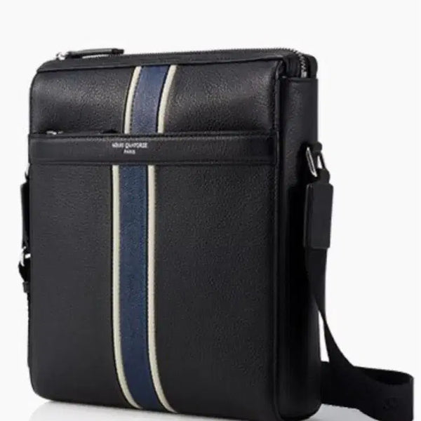 [BUNJANG] MOHE QUARTAGE Men's Crossbody Bag / [MOHE QUARTAGE] 남성 크로스백 블랙/네이비/화이트 스트라이프