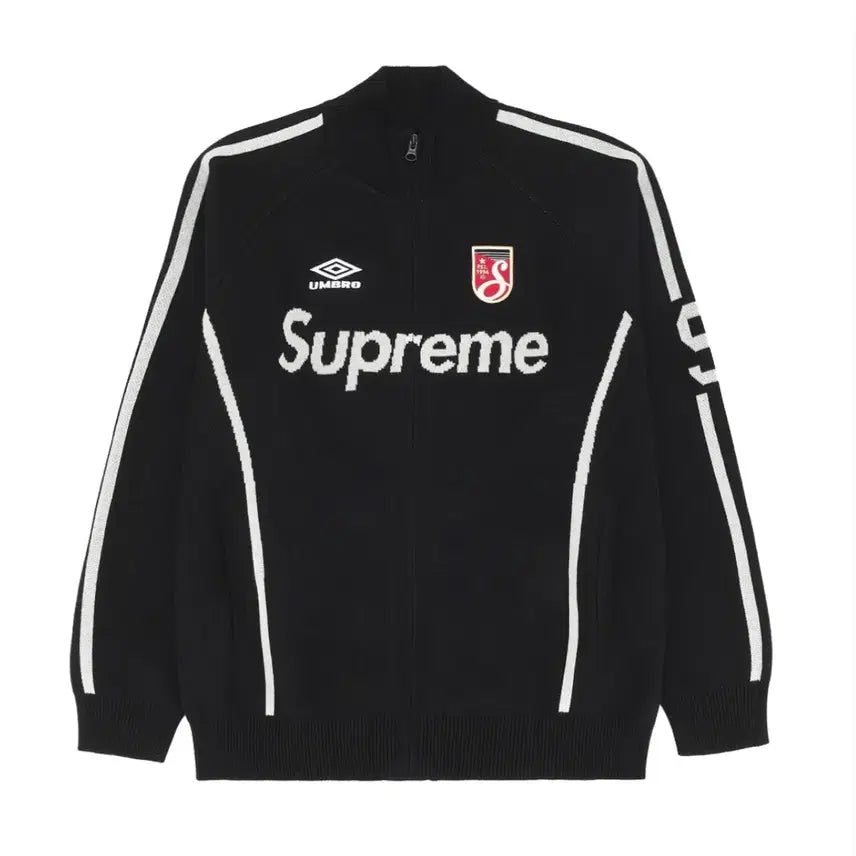 [BUNJANG] Supreme x Umbro Zip-Up Sweater Black L / 슈프림 x 엄브로 집업 스웨터 블랙 L