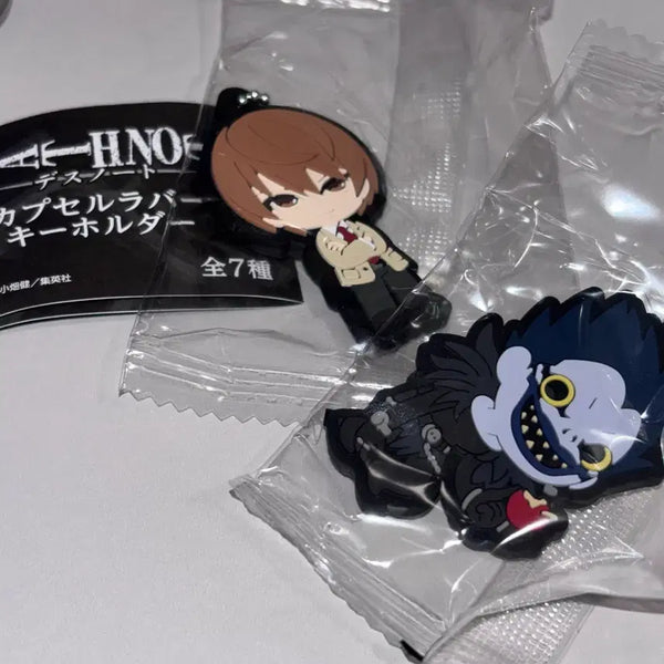 [BUNJANG] Death Note Ryuk & Light Rubber Keychain Set / [류크&라이토 세트] 데스노트 러버키링 가챠