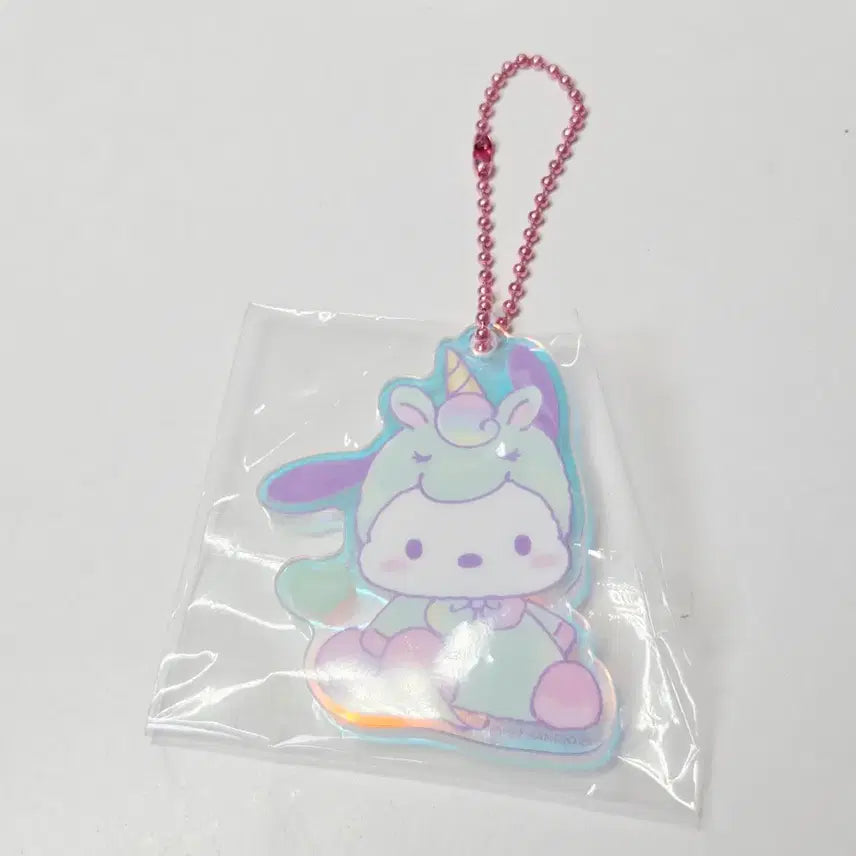 [BUNJANG] Sanrio Pochacco Hologram Unicorn Acrylic Keychain / 포차코 홀로그램 유니콘 아크릴 키링
