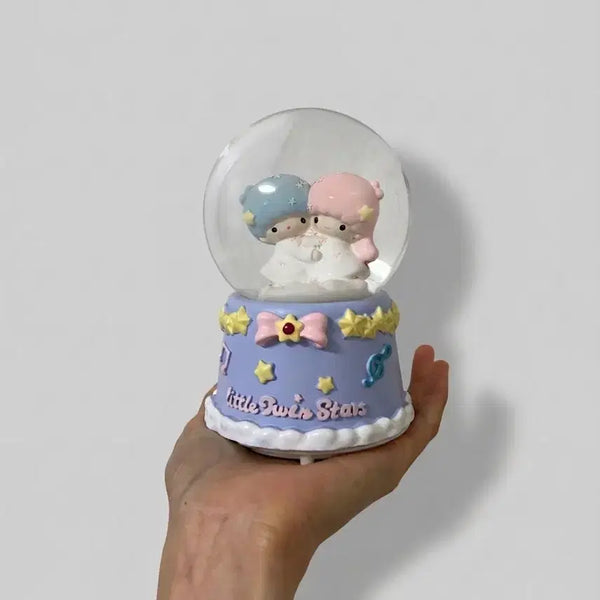 [BUNJANG] Sanrio Little Twin Stars Vintage Music Box Snow Globe / 산리오 고전 리틀트윈스타 오르골 스노우볼 판매