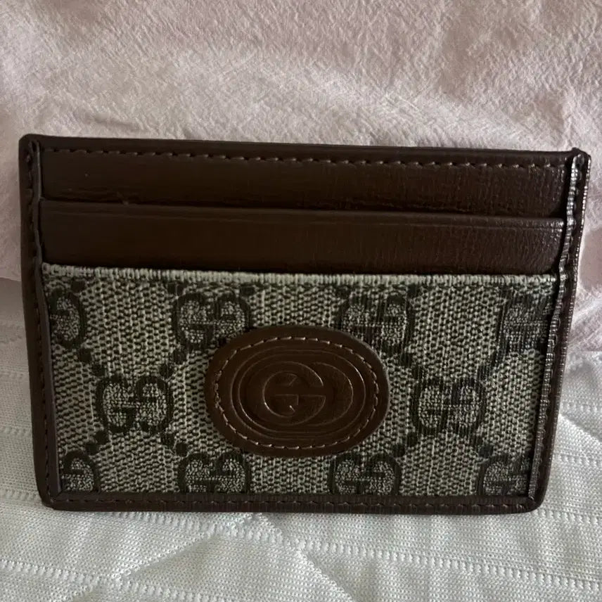 [BUNJANG] Gucci Interlocking G Logo Card Case Brown / 구찌 인터로킹 G로고 카드 케이스 브라운