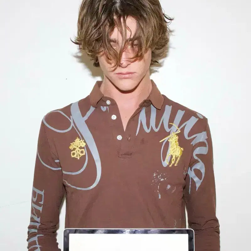[BUNJANG] Praying Brown Polo Long Sleeve / Praying 브라운 폴로