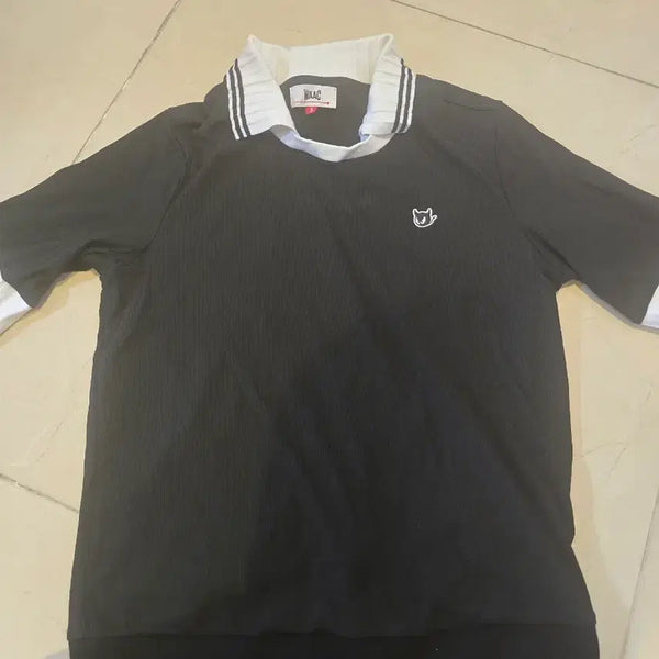 [BUNJANG] Waac Women's Golf Short Sleeve Knit Black / waac여성골프반팔니트