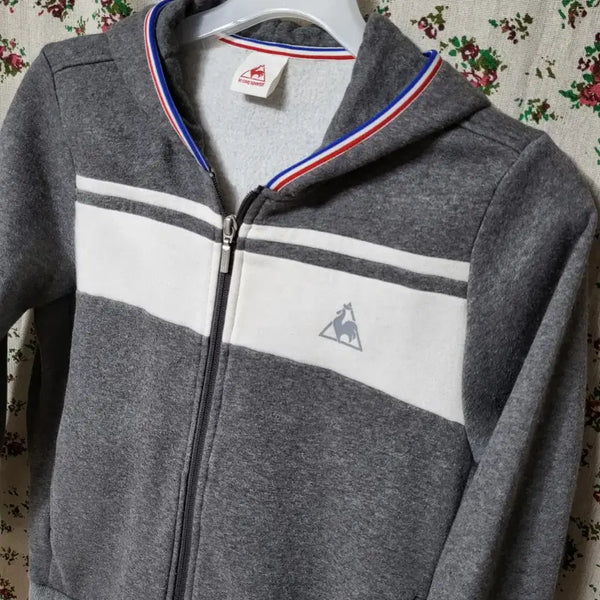 [BUNJANG] Le Coq Sportif Grey Fleece Lined Hooded Zip-Up Jacket (Japan Exclusive) / 최상급 르꼬끄 일본매장판 한정판 희긔 그레이 기모 후드집업 가반50