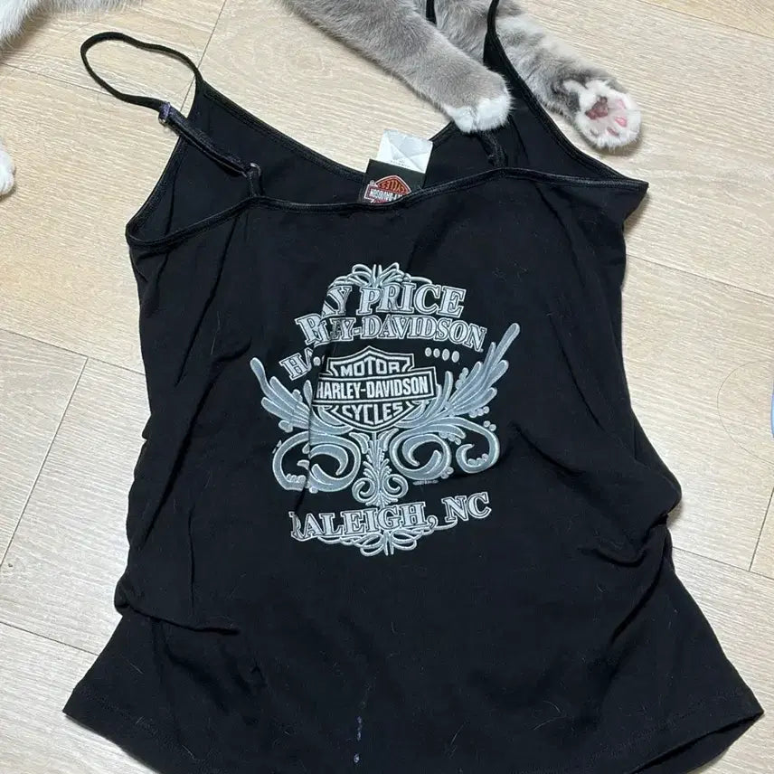 [BUNJANG] Harley-Davidson Sleeveless T-Shirt Black / 할리데이비슨 민소매 티셔츠 블랙