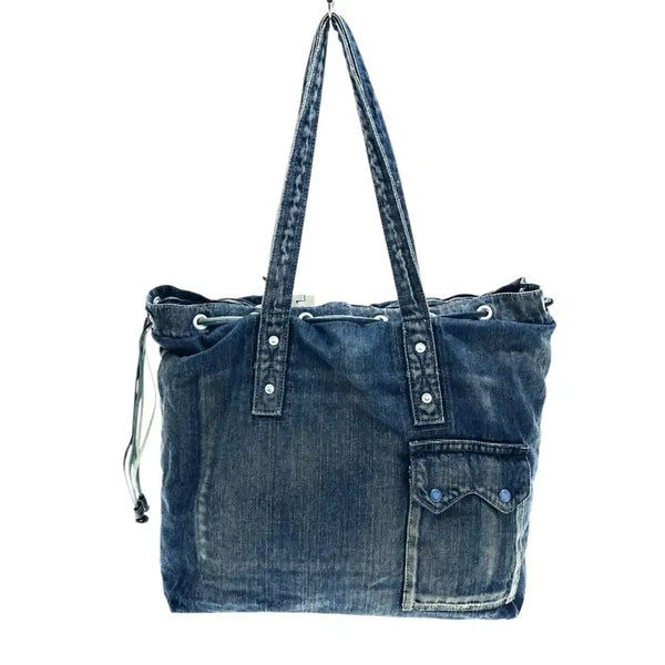 [BUNJANG] Porter Classic Sukumo Leather Denim Tote Bag / 포터클래식 스쿠모 레더 데님 토트백