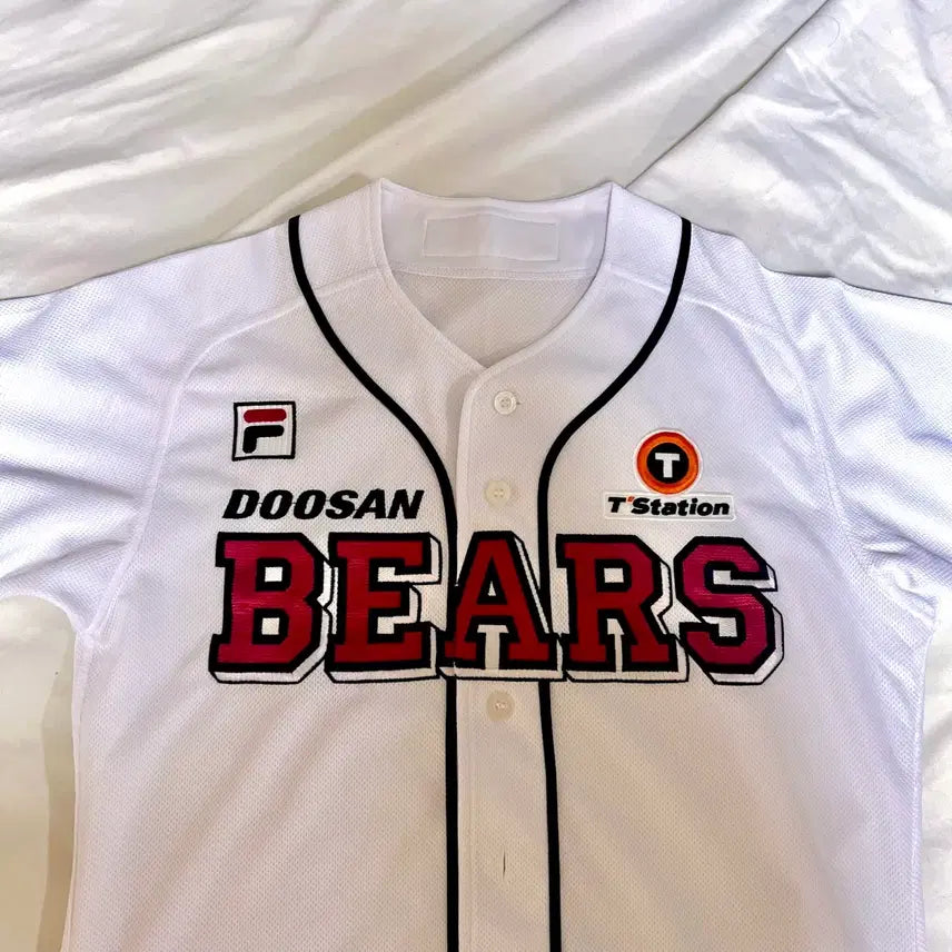 [BUNJANG] Doosan Bears Fila Authentic Home Jersey 100 (No Marking) / 두산베어스 휠라 어센틱 홈 유니폼 100 노마킹