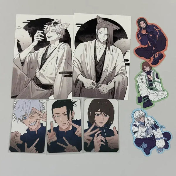 [BUNJANG] Jujutsu Kaisen Satoru Gojo "Fox God" Photocard and Sticker Set / 주술회전 사시스 포토카드 조각스티커 여우신 엽서