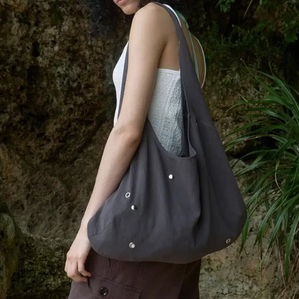 [BUNJANG] Kijun Stud Hobo Bag Charcoal / 기준 kijun 스터드 호보백 챠콜