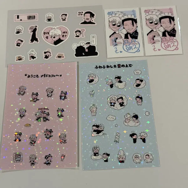 [BUNJANG] Jujutsu Kaisen Yanyangnim Gojo/Geto Sticker Polaroid Set / 주술회전 양갱님 고죠게토 스티커 폴라로이드
