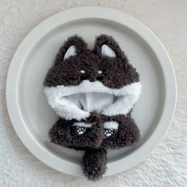 [BUNJANG] 10cm Doll Clothes Set - Wolf Animal Cloak - New / 10cm 인형옷 솜인형옷 누이 의상 세트 늑대 동물 망토 새상품