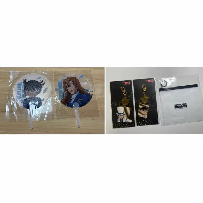 [BUNJANG] Detective Conan 30th Anniversary Keychain, Fan, Pouch & Lucky Draw / 명탐정코난 팝업 부채 특전 치하야 코난 30주년 키링 코난 괴도키드 파우치