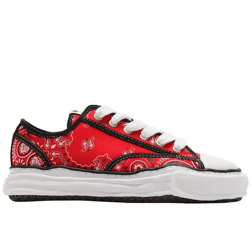 [BUNJANG] Mihara Yasuhiro Peterson OG Sole Bandana Low-Top Sneakers Red / 미하라 야스히로 피터슨 OG 솔 캔버스 반다나 로우탑 스니커즈 레드 바운디 eu41 사이즈 gd 지디 지드래곤