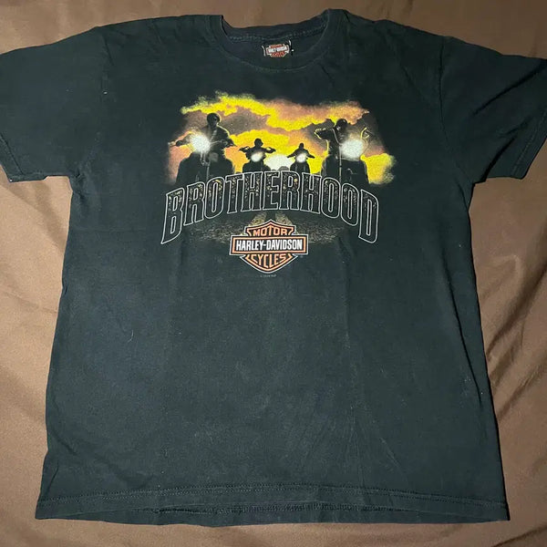 [BUNJANG] Vintage Harley-Davidson Brotherhood T-Shirt / 빈티지 할리데이비슨 브라더후드 티셔츠-c006