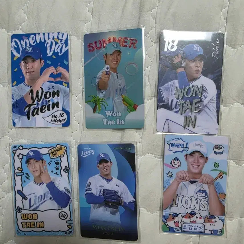 [BUNJANG] Samsung Lions Won Tae-in Player Photocard Set / 삼성 라이온즈  원태인선수 포토카드 6종 양도합니다